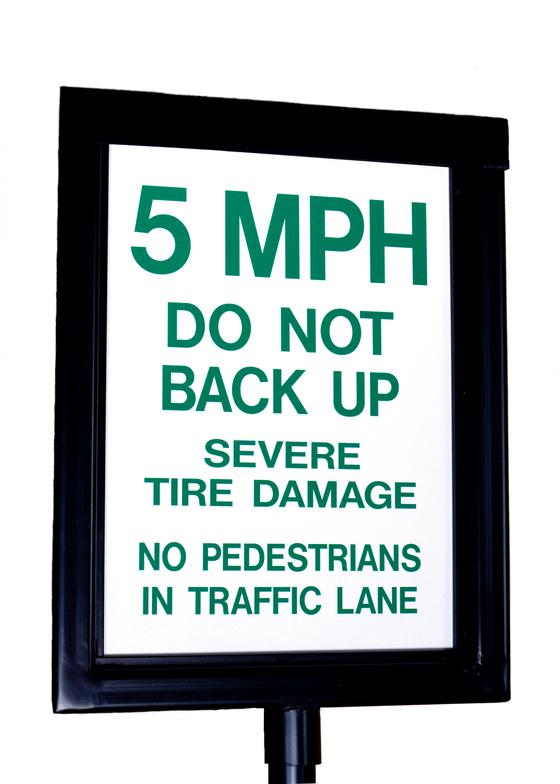 Traffic Spike Warning Signs
