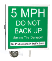 Lighted Traffic Spikes Warnign Sign